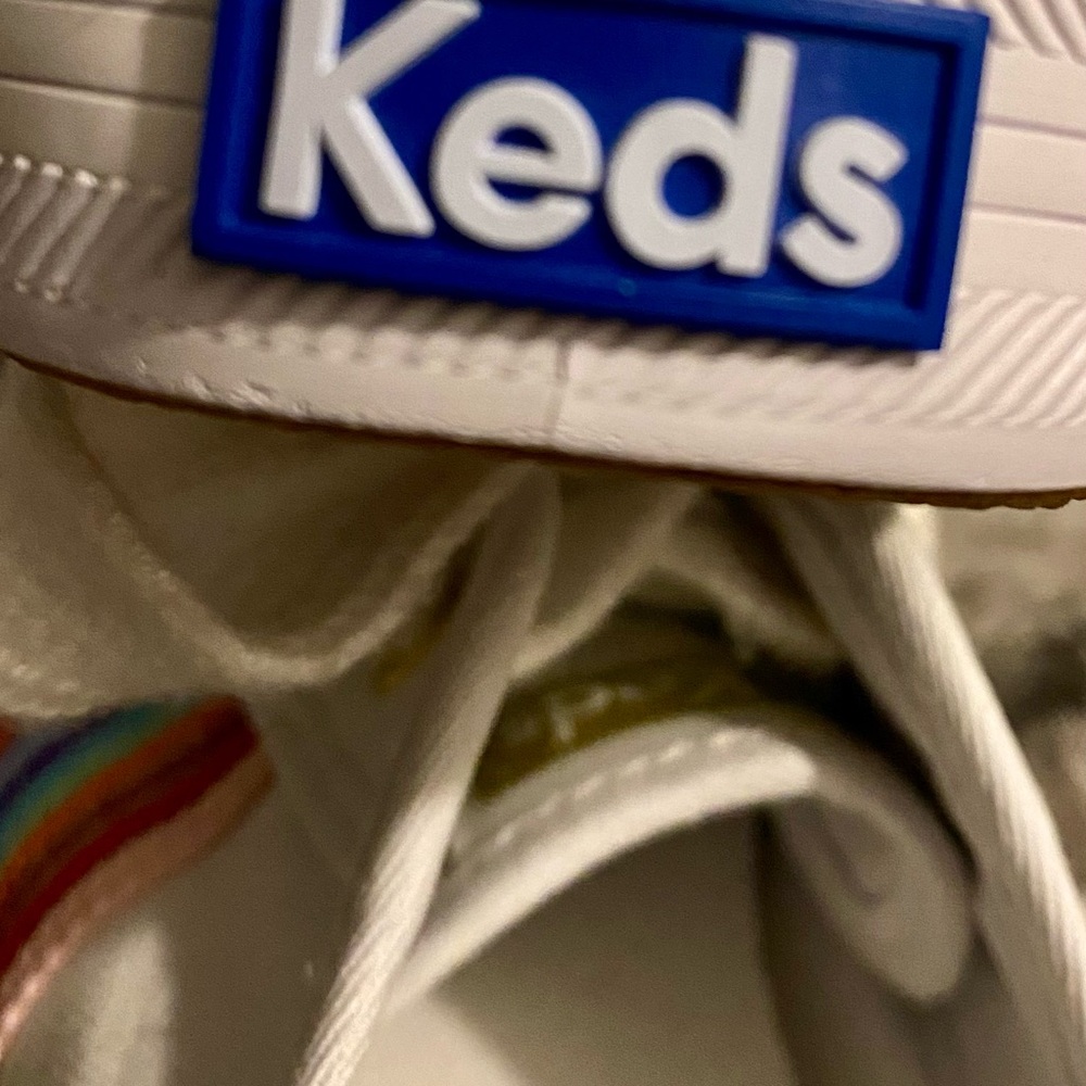 Keds White Sneakers with Rainbow Stripes - Picture 4 of 7